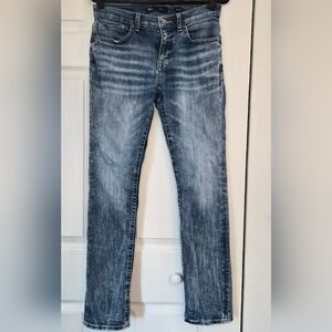 BKE Alec Straight Leg Jeans 32x32 Medium Wash Distressed Stretch Denim